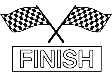 Finish Line Coloring Page